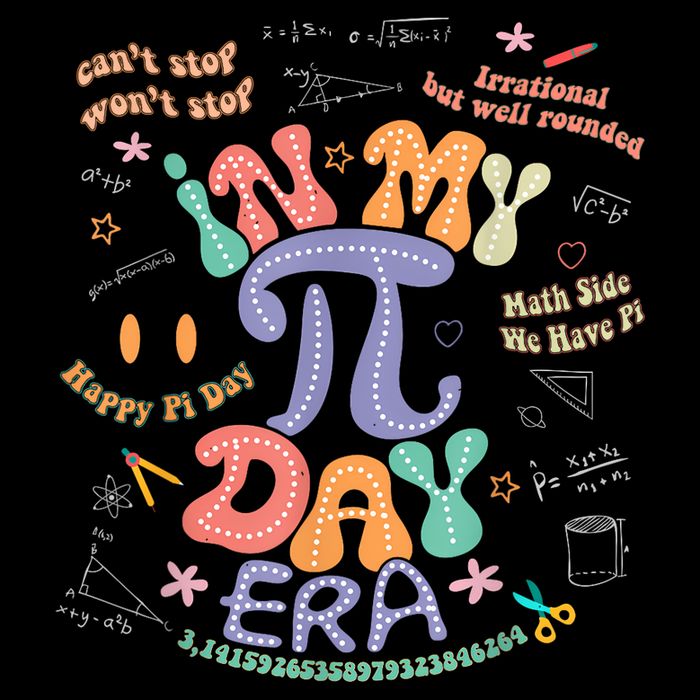 In My Pi Day Era 3.14 Pi Symbol Math Teacher Funny Button