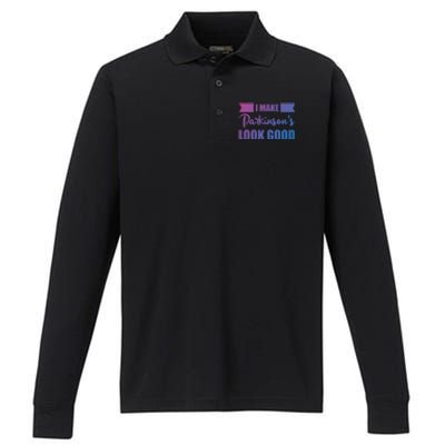 I Make Parkinsons Look Good Gift Performance Long Sleeve Polo