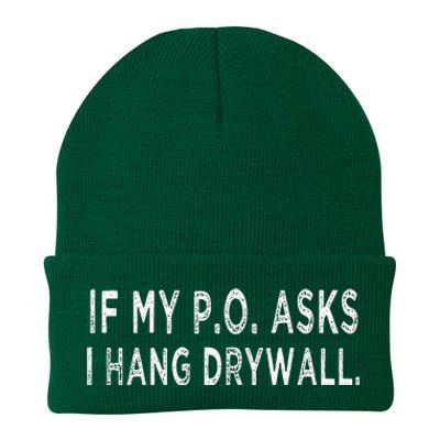 If My PO Asks I Hang Drywall Knit Cap Winter Beanie