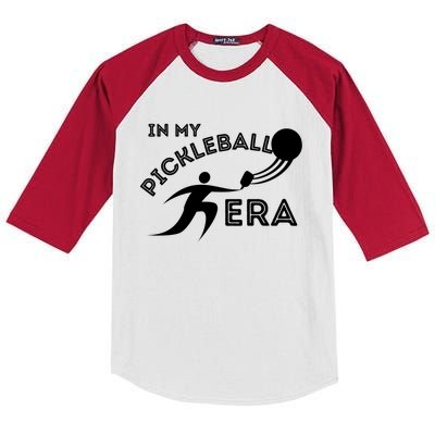 In My Pickleball Era Sport Fun Funny Gift Kids Colorblock Raglan Jersey