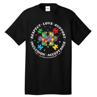 Inclusion Matters puzzle Support Autism Awareness Tall T-Shirt