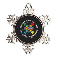 Inclusion Matters puzzle Support Autism Awareness Metallic Star Ornament