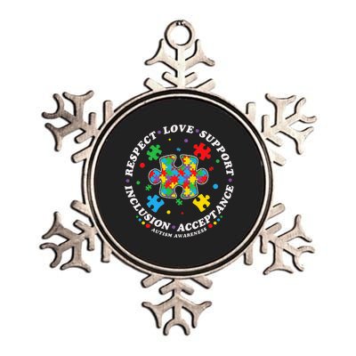 Inclusion Matters puzzle Support Autism Awareness Metallic Star Ornament