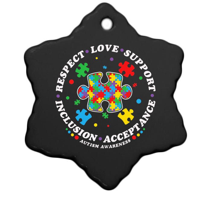 Inclusion Matters puzzle Support Autism Awareness Ceramic Star Ornament