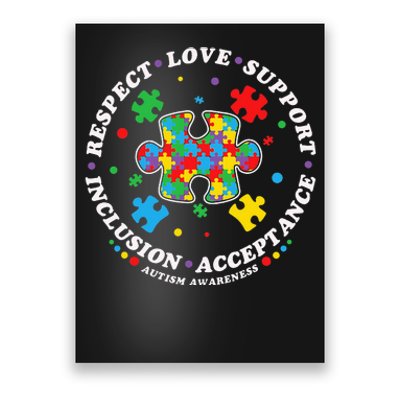 Inclusion Matters puzzle Support Autism Awareness Poster