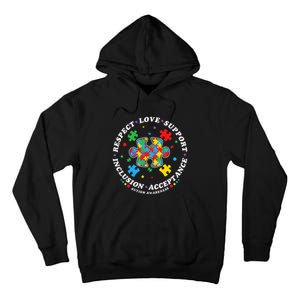 Inclusion Matters puzzle Support Autism Awareness Tall Hoodie