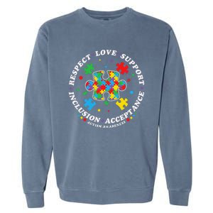 Inclusion Matters puzzle Support Autism Awareness Garment-Dyed Sweatshirt