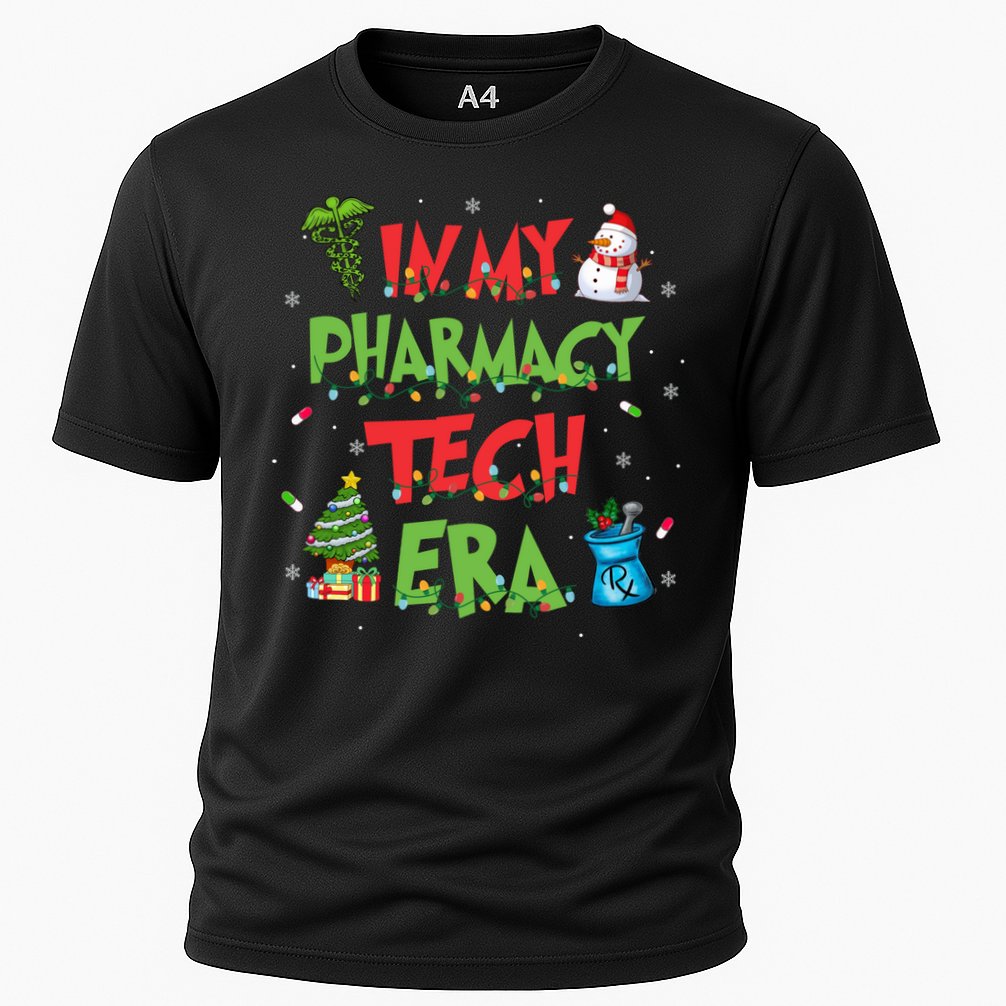 In My Pharmacy Tech Era Christmas Pharmacy Technician Gift Cooling Performance Crew T-Shirt