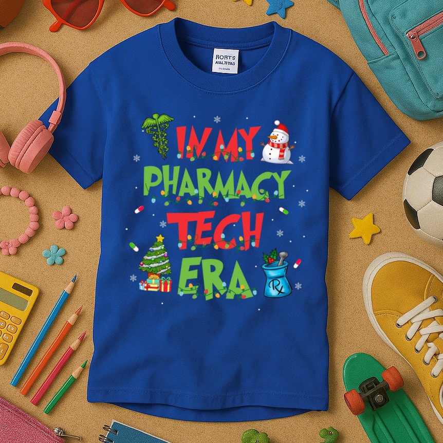 In My Pharmacy Tech Era Christmas Pharmacy Technician Gift Kids T-Shirt