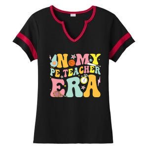 In My Physical Education Era Pe Teacher Ladies Halftime Notch Neck Tee