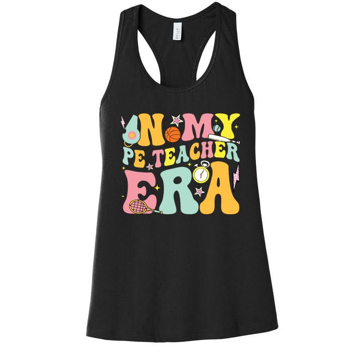 In My Physical Education Era Pe Teacher Women's Racerback Tank