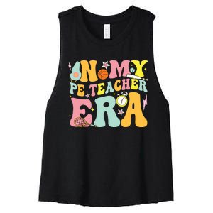 In My Physical Education Era Pe Teacher Women's Racerback Cropped Tank