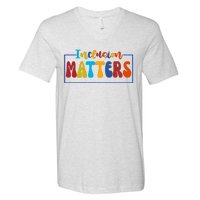 Inclusion Matters Positive Diversity Kindness V-Neck T-Shirt