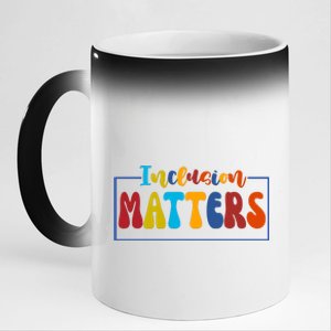 Inclusion Matters Positive Diversity Kindness 11oz Black Color Changing Mug