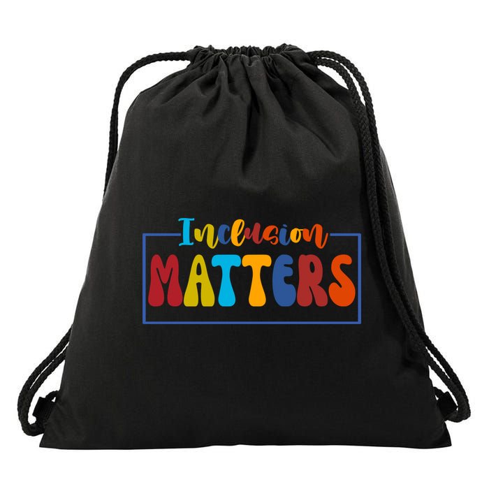Inclusion Matters Positive Diversity Kindness Drawstring Bag