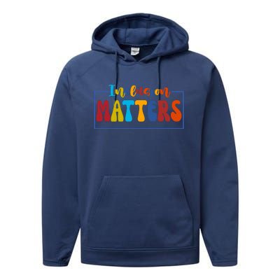 Inclusion Matters Positive Diversity Kindness Performance Fleece Hoodie