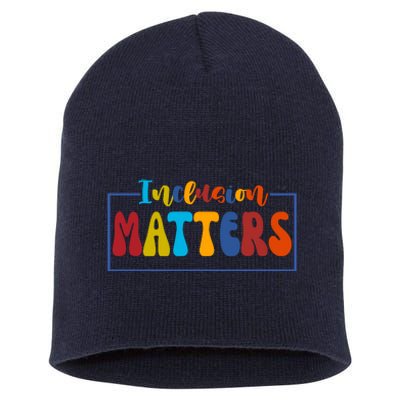 Inclusion Matters Positive Diversity Kindness Short Acrylic Beanie