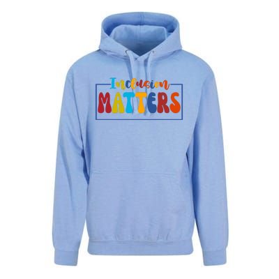 Inclusion Matters Positive Diversity Kindness Unisex Surf Hoodie