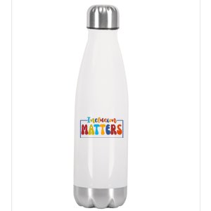 Inclusion Matters Positive Diversity Kindness Stainless Steel Insulated Water Bottle