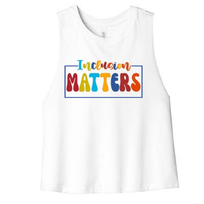 Inclusion Matters Positive Diversity Kindness Women's Racerback Cropped Tank