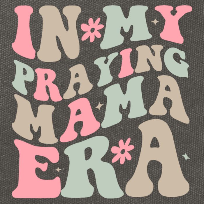 In My Praying Mama Era Cotton Canvas Backpack
