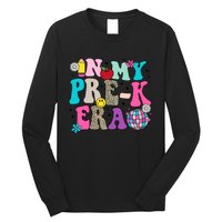 In My Prek Era Back To School Retro Groovy Preschool Long Sleeve Shirt