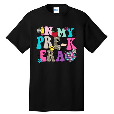 In My Prek Era Back To School Retro Groovy Preschool Tall T-Shirt