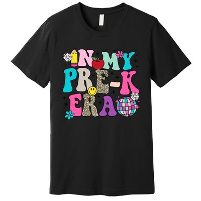 In My Prek Era Back To School Retro Groovy Preschool Premium T-Shirt