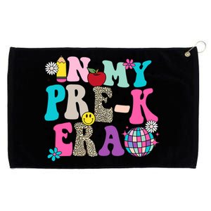 In My Prek Era Back To School Retro Groovy Preschool Grommeted Golf Towel