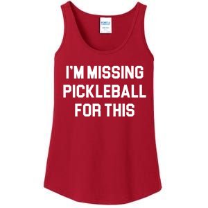 I'm Missing Pickleball For This Ladies Essential Tank