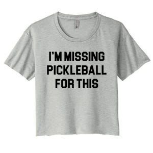 I'm Missing Pickleball For This Women's Crop Top Tee