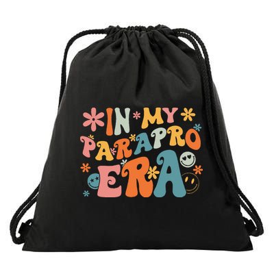 In My Parapro Era Paraprofessional Paraeducator First Day Drawstring Bag