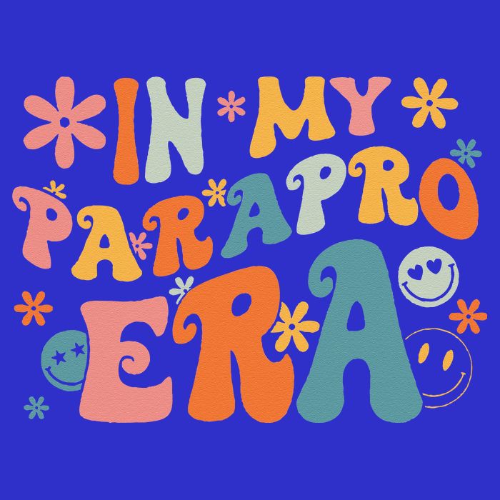 In My Parapro Era Paraprofessional Paraeducator First Day Womens Tank Top