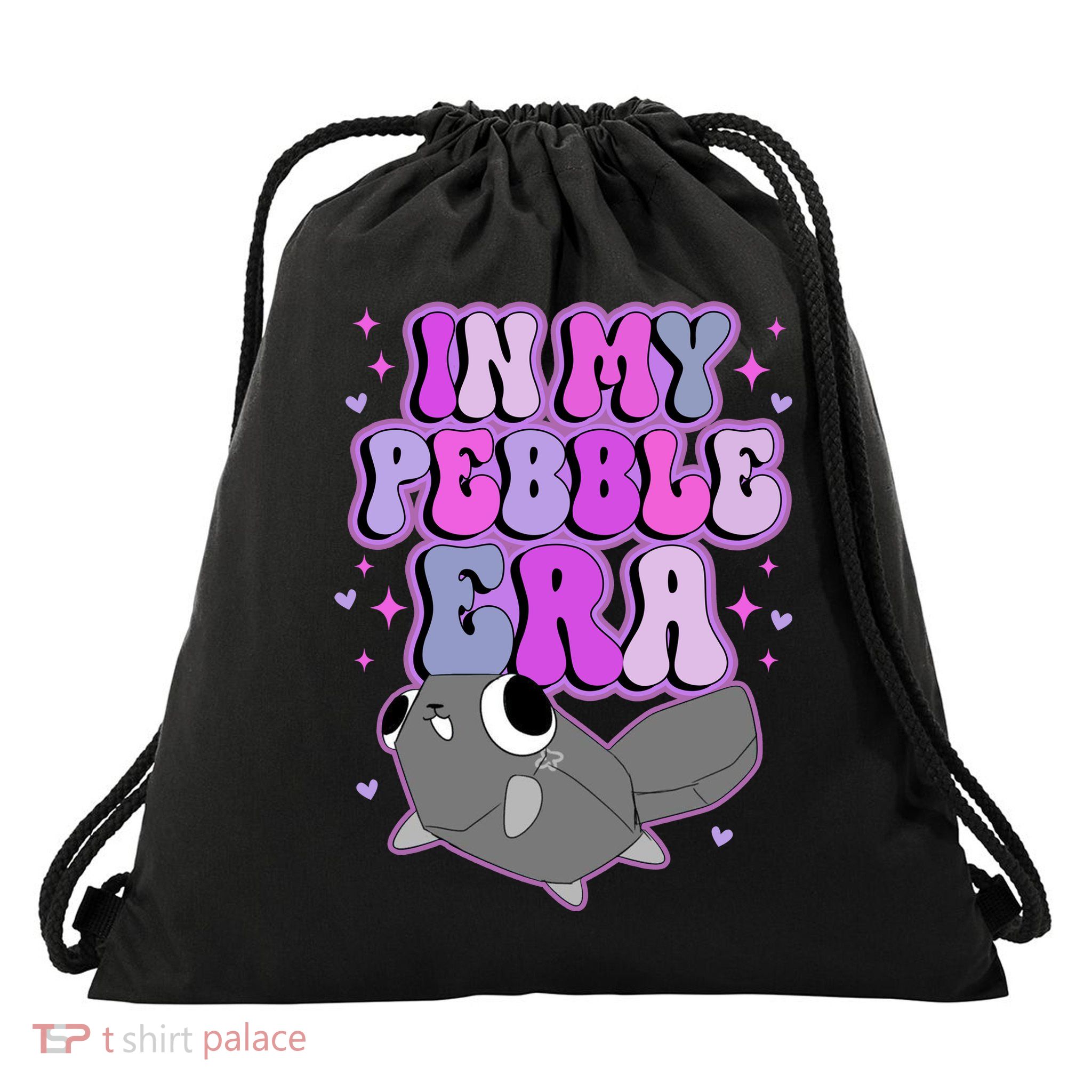 In My Pebble Era Dandy's World Drawstring Bag