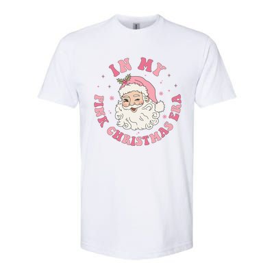 In My Pink Christmas Era Groovy Gift Softstyle CVC T-Shirt