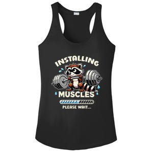 Installing Muscle Please Wait Ladies PosiCharge Competitor Racerback Tank