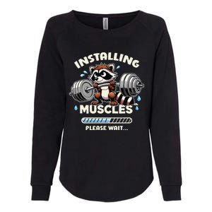 Installing Muscle Please Wait Womens California Wash Sweatshirt