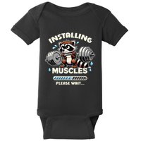 Installing Muscle Please Wait Baby Bodysuit