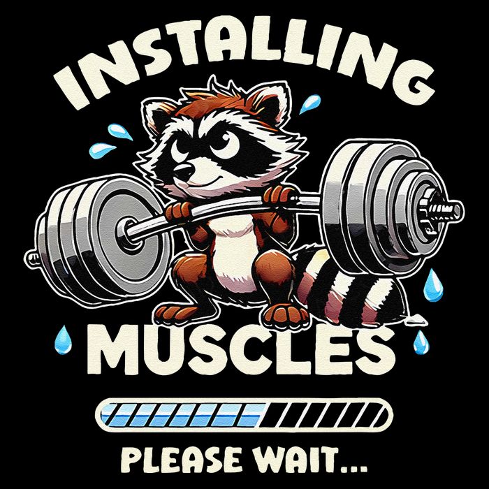 Installing Muscle Please Wait Baby Bodysuit