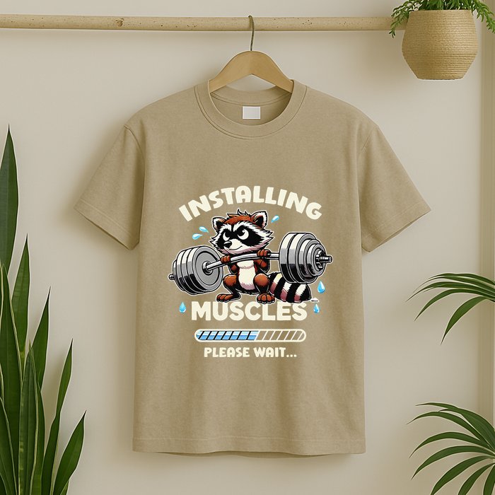 Installing Muscle Please Wait T-Shirt