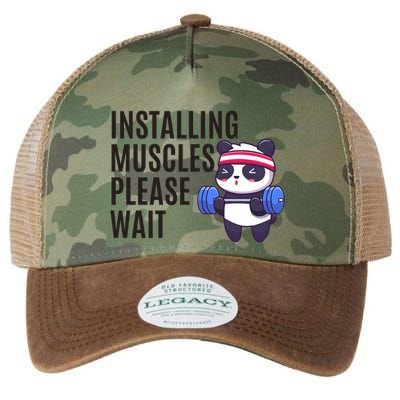 Installing Muscles Please Wait Panda Gym Legacy Tie Dye Trucker Hat