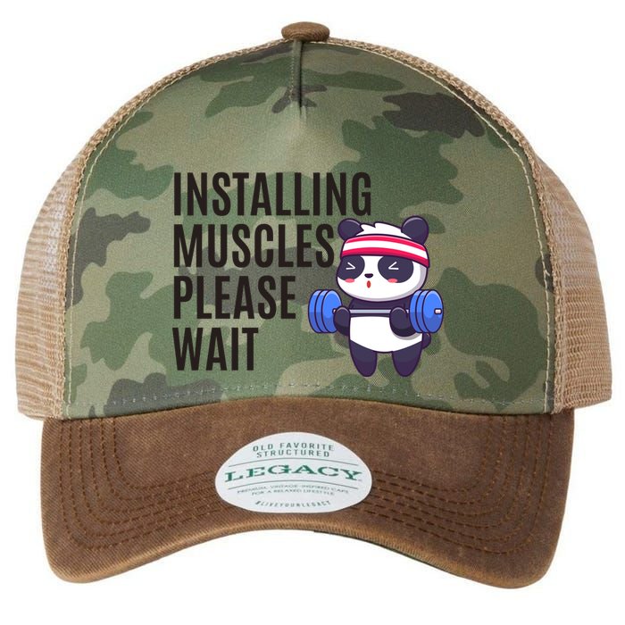 Installing Muscles Please Wait Panda Gym Legacy Tie Dye Trucker Hat