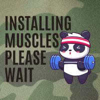 Installing Muscles Please Wait Panda Gym Legacy Tie Dye Trucker Hat