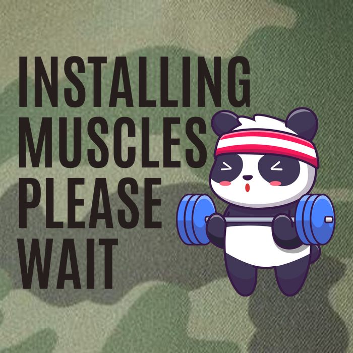 Installing Muscles Please Wait Panda Gym Legacy Tie Dye Trucker Hat
