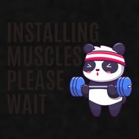 Installing Muscles Please Wait Panda Gym Ladies PosiCharge Tri-Blend Wicking Tank