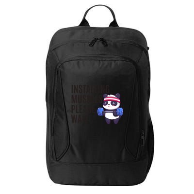 Installing Muscles Please Wait Panda Gym City Backpack