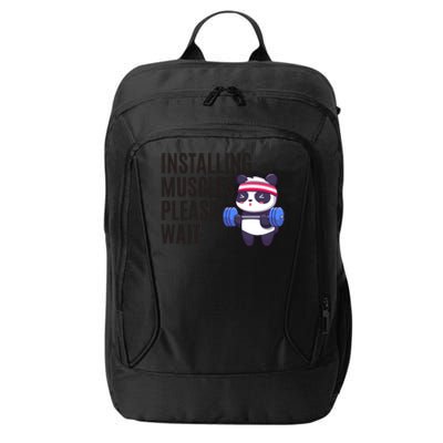 Installing Muscles Please Wait Panda Gym City Backpack