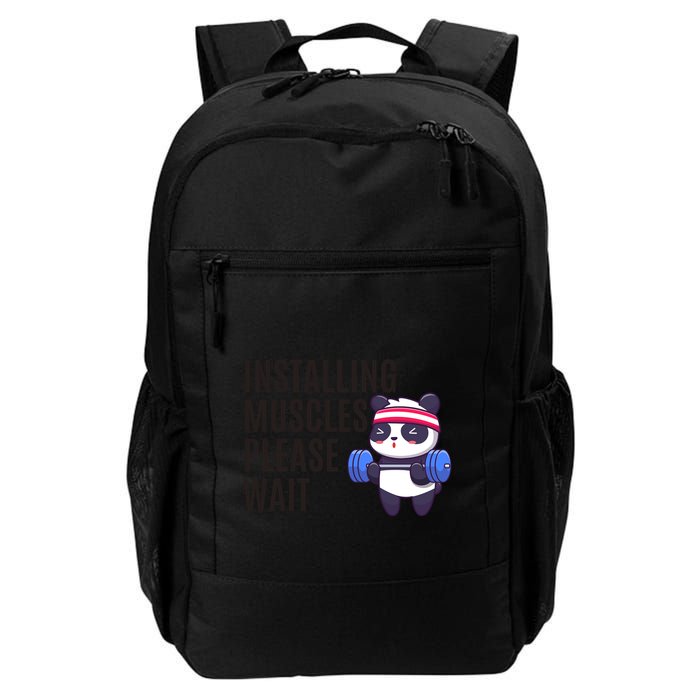 Installing Muscles Please Wait Panda Gym Backpack