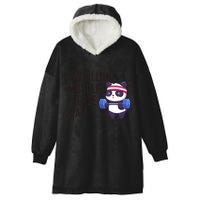 Installing Muscles Please Wait Panda Gym Hooded Wearable Blanket