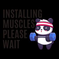 Installing Muscles Please Wait Panda Gym 16 in Basic Backpack